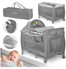 Ліжечко дитяче туристичне Ricokids 724200 125 x 65 x 78 см сіре