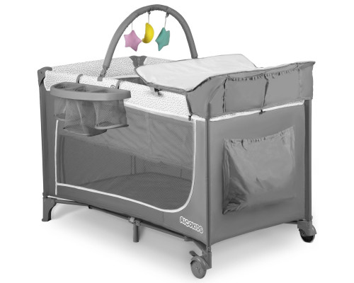 Ліжечко дитяче туристичне Ricokids 724100 125 x 65 x 78 см сіре
