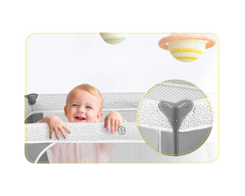 Ліжечко дитяче туристичне Ricokids 724100 125 x 65 x 78 см сіре