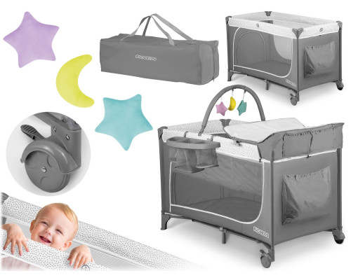 Ліжечко дитяче туристичне Ricokids 724100 125 x 65 x 78 см сіре