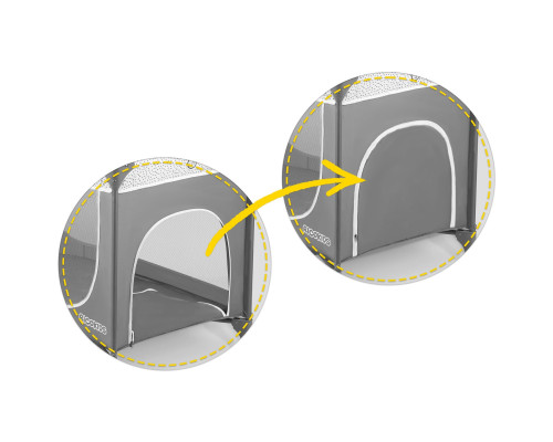 Ліжечко дитяче туристичне Ricokids 724100 125 x 65 x 78 см сіре