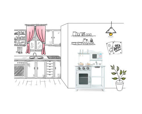 Кухня дитяча дерев'яна Ricokods 60 x 30 x 85 см