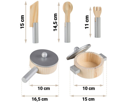 Кухня дитяча дерев'яна Ricokods 60 x 30 x 85 см
