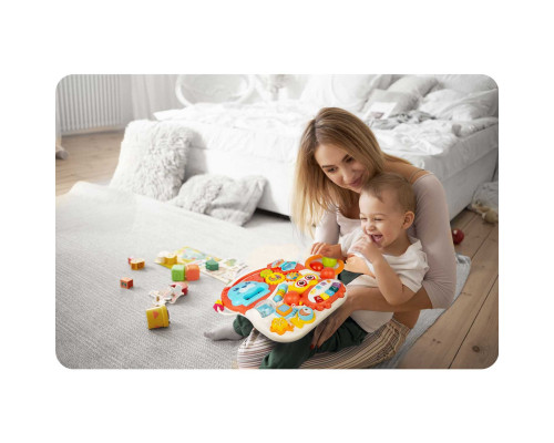 Каталка 2-в-1 інтерактивна Ricokids біло-червона Каталка 2-в-1 інтерактивна Ricokids біло-червона