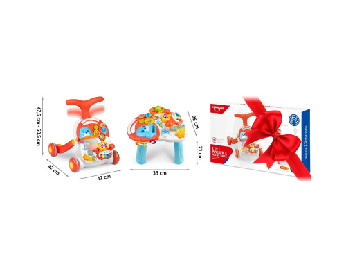 Каталка 2-в-1 інтерактивна Ricokids біло-червона Каталка 2-в-1 інтерактивна Ricokids біло-червона