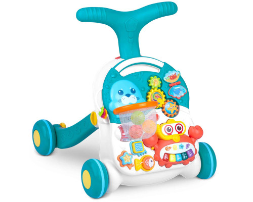 Каталка 3-в-1 інтерактивна Ricokids біло-блакитна Каталка 3-в-1 інтерактивна Ricokids біло-блакитна