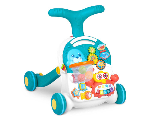 Каталка 3-в-1 інтерактивна Ricokids біло-блакитна Каталка 3-в-1 інтерактивна Ricokids біло-блакитна