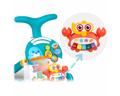 Каталка 3-в-1 інтерактивна Ricokids біло-блакитна Каталка 3-в-1 інтерактивна Ricokids біло-блакитна