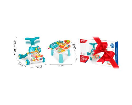 Каталка 3-в-1 інтерактивна Ricokids біло-блакитна Каталка 3-в-1 інтерактивна Ricokids біло-блакитна
