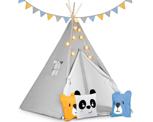 Вігвам дитячий з ліхтариками Nukido сірий