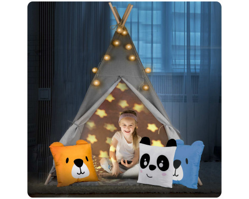 Вігвам дитячий з ліхтариками Nukido сірий