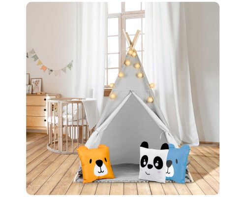 Вігвам дитячий з ліхтариками Nukido сірий