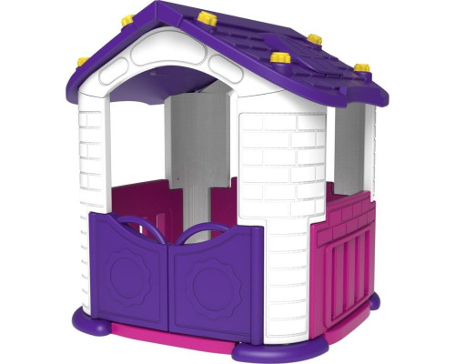 Садовий будиночок 3в1 для дітей Фіолетовий + Гірка + Сад з огорожею