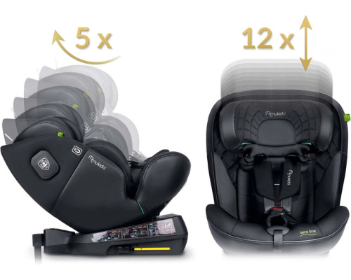 Автокрісло Nukido Aero Line ISOFIX 0-36 кг, чорне Автокрісло Nukido Aero Line ISOFIX 0-36 кг, чорне