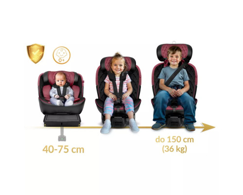 Автокрісло Nukido Prestige Line ISOFIX 0-36 кг, чорно-рожеве Автокрісло Nukido Prestige Line ISOFIX 0-36 кг, чорно-рожеве