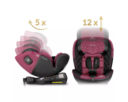 Автокрісло Nukido Prestige Line ISOFIX 0-36 кг, чорно-рожеве Автокрісло Nukido Prestige Line ISOFIX 0-36 кг, чорно-рожеве