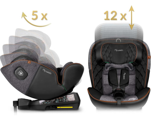 Автокрісло Nukido Prestige Line ISOFIX 0-36 кг, чорно-сіре Автокрісло Nukido Prestige Line ISOFIX 0-36 кг, чорно-сіре