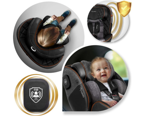 Автокрісло Nukido Prestige Line ISOFIX 0-36 кг, чорно-сіре Автокрісло Nukido Prestige Line ISOFIX 0-36 кг, чорно-сіре