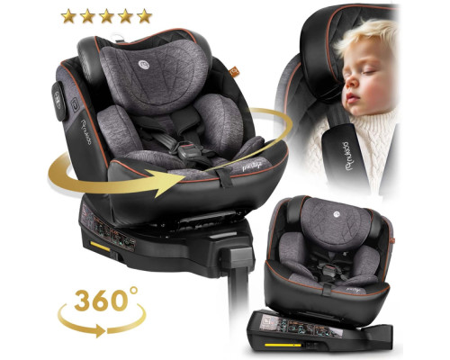 Автокрісло Nukido Prestige Line ISOFIX 0-36 кг, чорно-сіре Автокрісло Nukido Prestige Line ISOFIX 0-36 кг, чорно-сіре