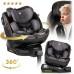 Автокрісло Nukido Prestige Line ISOFIX 0-36 кг, чорно-сіре