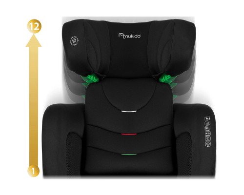 Автокрісло Nukido Louis Soft ISOFIX 15-36 кг, чорне