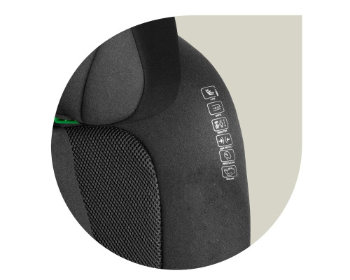 Автокрісло Nukido Louis ISOFIX 15-36 кг, чорно-сіре