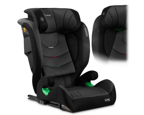 Автокрісло Nukido Louis ISOFIX 15-36 кг, чорно-сіре
