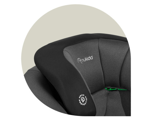 Автокрісло Nukido Louis ISOFIX 15-36 кг, чорно-сіре