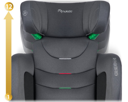 Автокрісло Nukido Louis Soft ISOFIX 15-36 кг, сіре