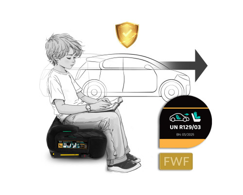 Бустер Nukido Louis ISOFIX 710200 125-150 см, чорний