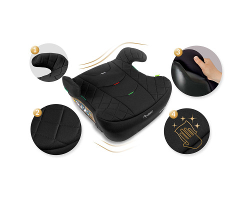 Бустер Nukido Louis ISOFIX 710200 125-150 см, чорний