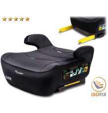 Бустер Nukido Louis ISOFIX 710201 125-150 см, чорно-сірий