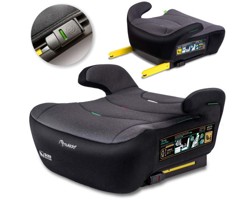 Бустер Nukido Louis ISOFIX 710201 125-150 см, чорно-сірий