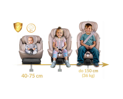 Автокрісло Nukido Aero Line ISOFIX 0-36 кг, бежеве