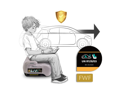 Бустер Nukido Louis ISOFIX 710202 22-36 кг, сірий