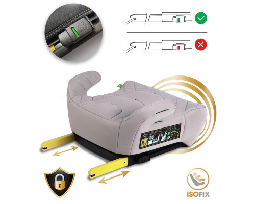 Бустер Nukido Louis ISOFIX 710202 22-36 кг, сірий
