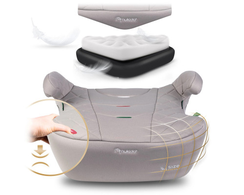 Бустер Nukido Louis ISOFIX 710202 22-36 кг, сірий