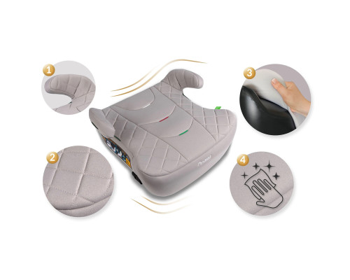 Бустер Nukido Louis ISOFIX 710202 22-36 кг, сірий
