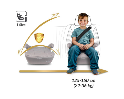 Бустер Nukido Louis ISOFIX 710202 22-36 кг, сірий