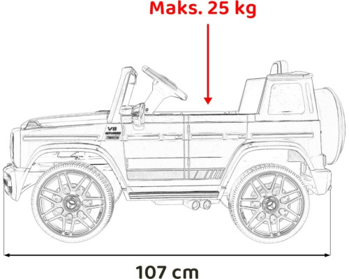 Дитяча акумуляторна машинка Mercedes AMG G63. Чорна Дитяча акумуляторна машинка Mercedes AMG G63. Чорна