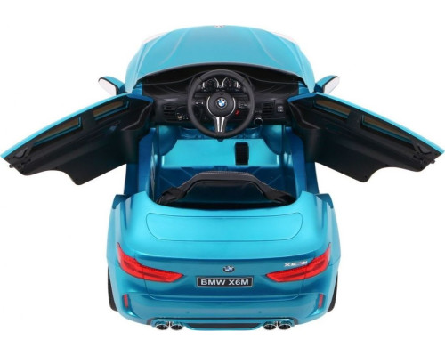 Дитяча акумуляторна машинка  BMW X6M Синя