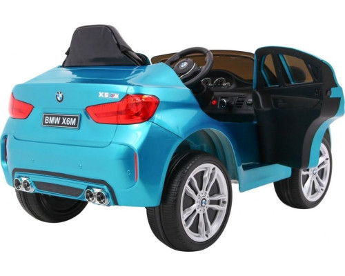 Дитяча акумуляторна машинка  BMW X6M Синя