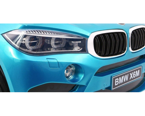 Дитяча акумуляторна машинка  BMW X6M Синя
