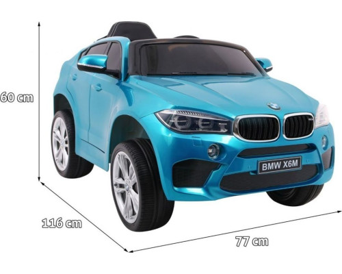 Дитяча акумуляторна машинка  BMW X6M Синя