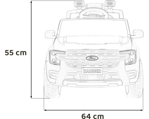 Дитяча акумуляторна машинка Ford Ranger LIFT Червона
