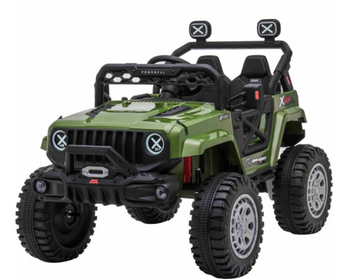 Дитячий акумуляторний позашляховик OFF ROAD Зелений