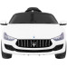 Дитяча акумуляторна машинка Maserati Ghibli Біла