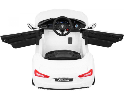 Дитяча акумуляторна машинка Maserati Ghibli Біла