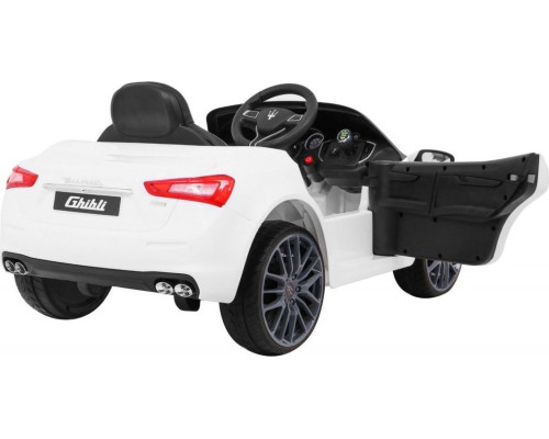 Дитяча акумуляторна машинка Maserati Ghibli Біла