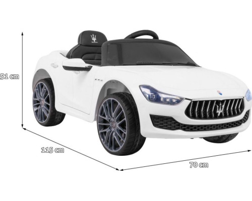 Дитяча акумуляторна машинка Maserati Ghibli Біла